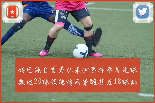 姆巴佩自首秀以来世界杯参与进球数达20球领跑梅西紧随其后18球凯恩则有13球
